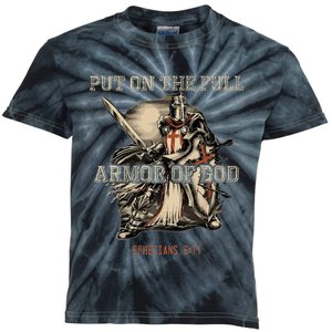 Put On The Full Armor Of God Christian Religious Kids Tie-Dye T-Shirt