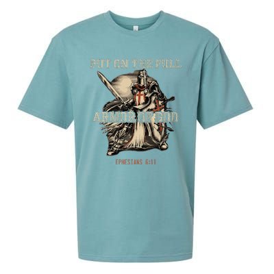 Put On The Full Armor Of God Christian Religious Sueded Cloud Jersey T-Shirt