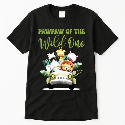Pawpaw Of The Wild One 1st Birthday Safari Family Matching Tall T-Shirt
