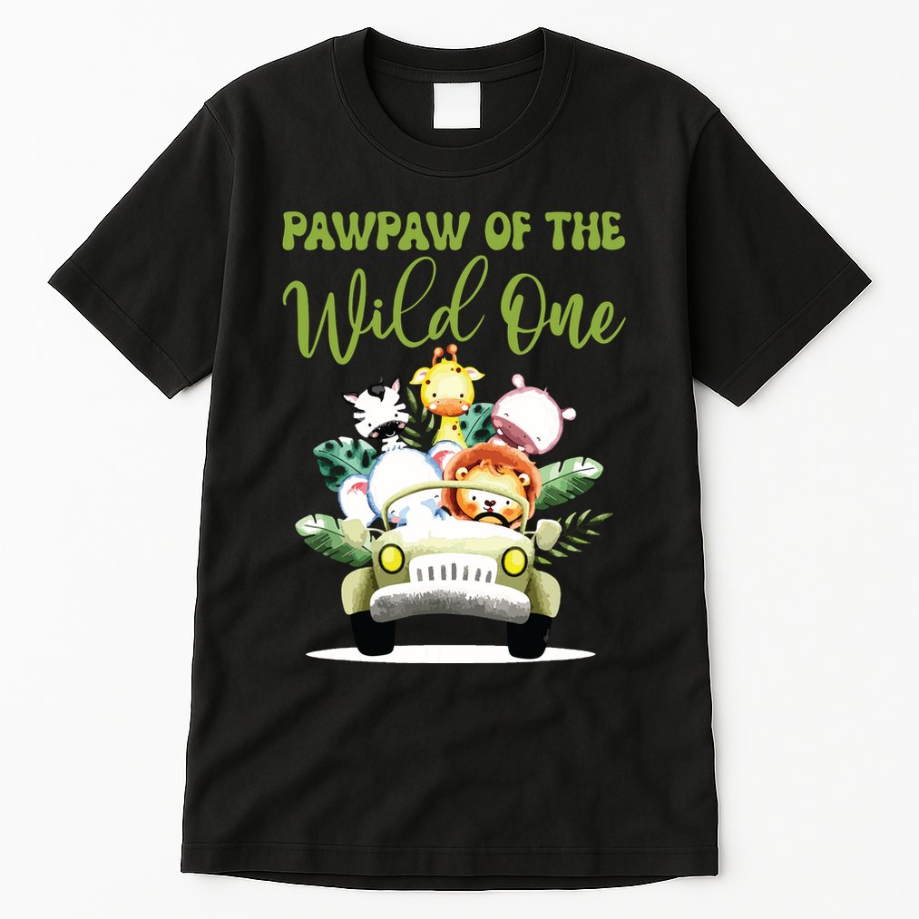 Pawpaw Of The Wild One 1st Birthday Safari Family Matching Tall T-Shirt