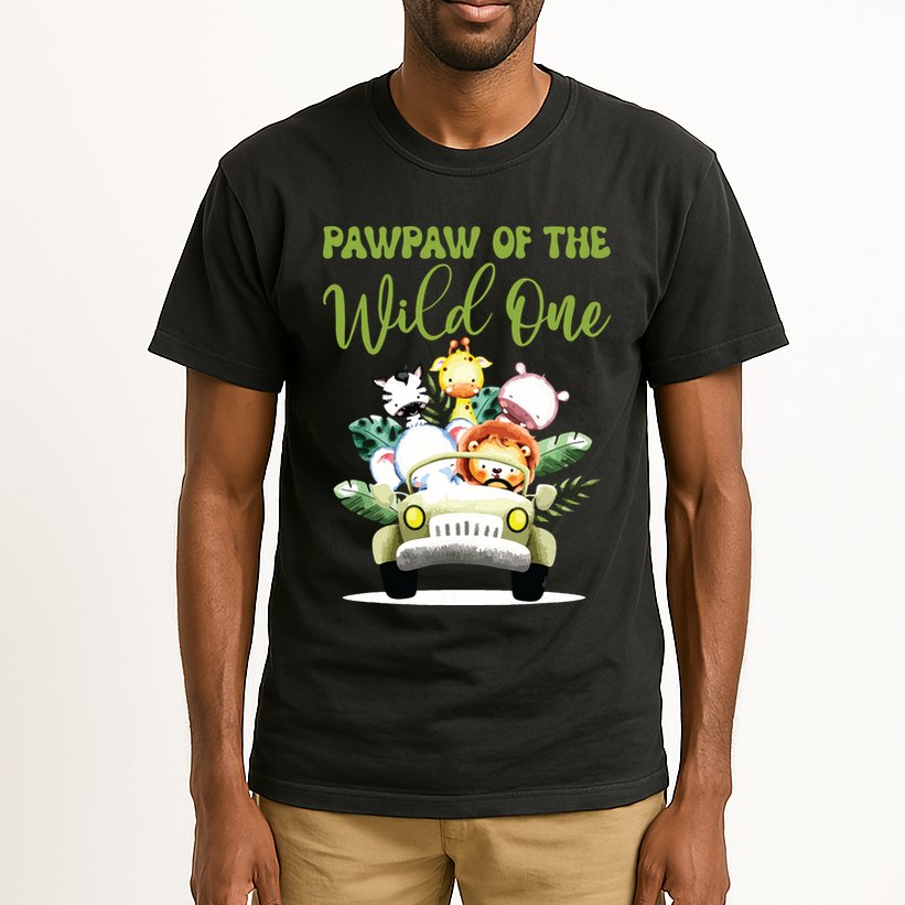 Pawpaw Of The Wild One 1st Birthday Safari Family Matching Tall T-Shirt