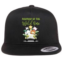 Pawpaw Of The Wild One 1st Birthday Safari Family Matching Flat Bill Trucker Hat