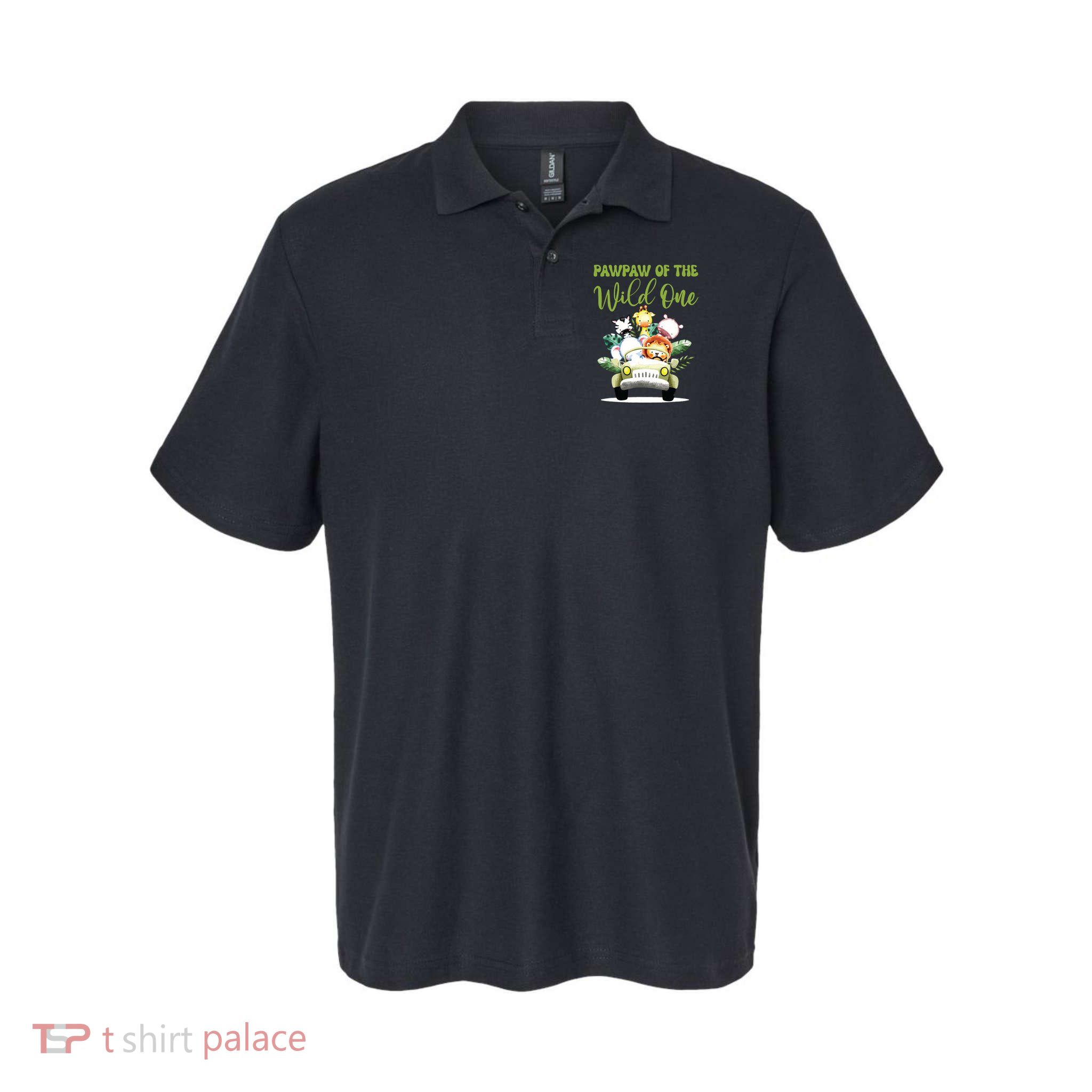 Pawpaw Of The Wild One 1st Birthday Safari Family Matching Polo