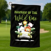 Pawpaw Of The Wild One 1st Birthday Safari Family Matching Golf Towel