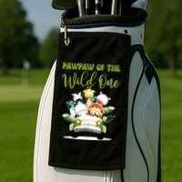 Pawpaw Of The Wild One 1st Birthday Safari Family Matching Golf Towel