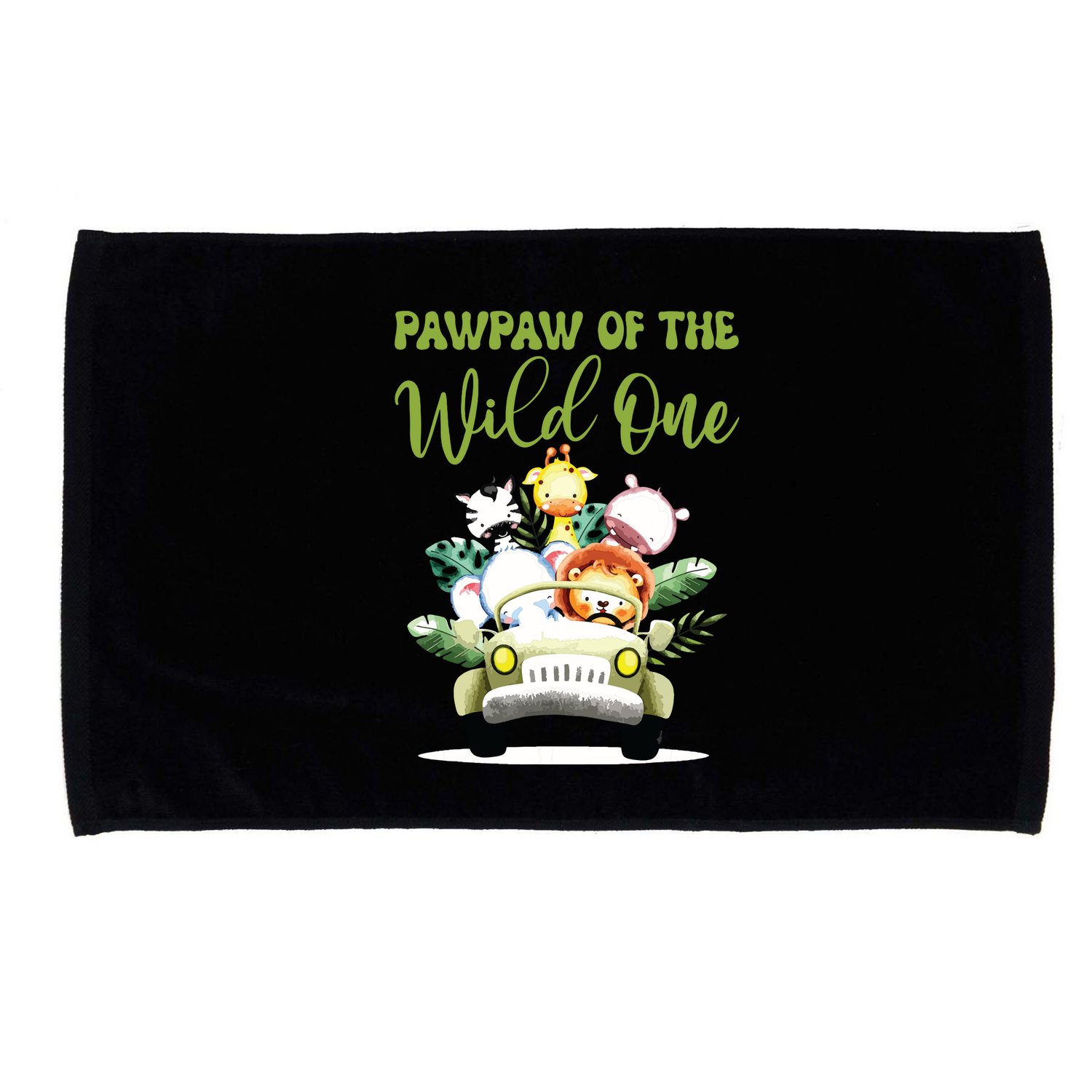 Pawpaw Of The Wild One 1st Birthday Safari Family Matching Microfiber Hand Towel