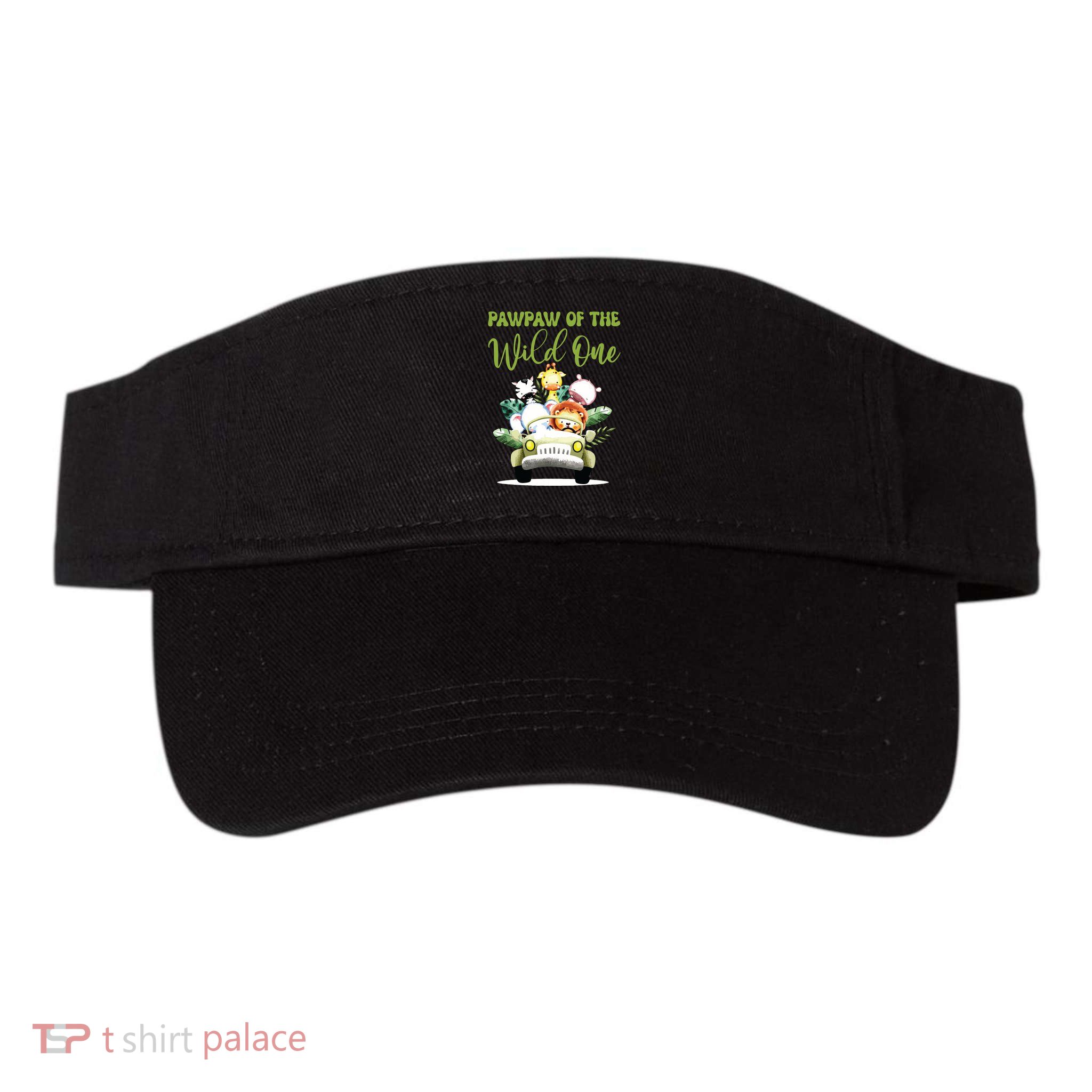 Pawpaw Of The Wild One 1st Birthday Safari Family Matching Visor