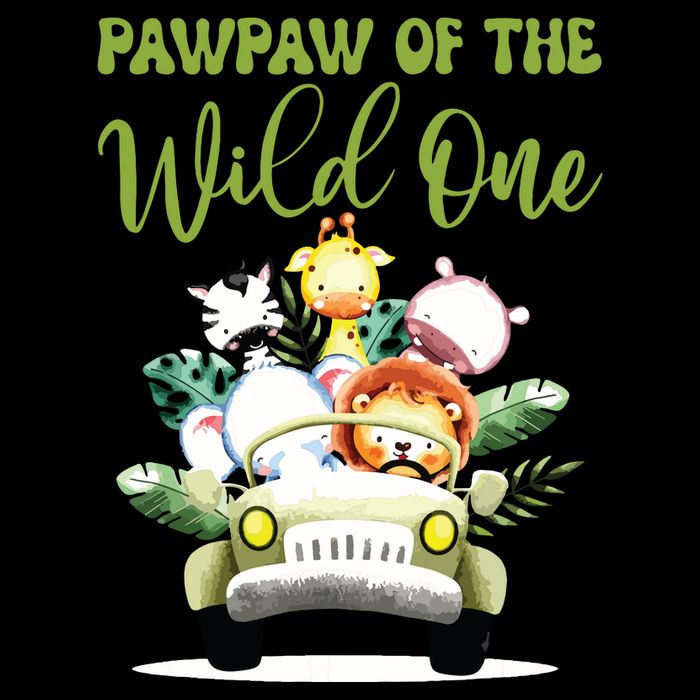 Pawpaw Of The Wild One 1st Birthday Safari Family Matching Visor