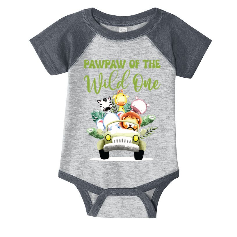 Pawpaw Of The Wild One 1st Birthday Safari Family Matching Infant Baby Jersey Bodysuit