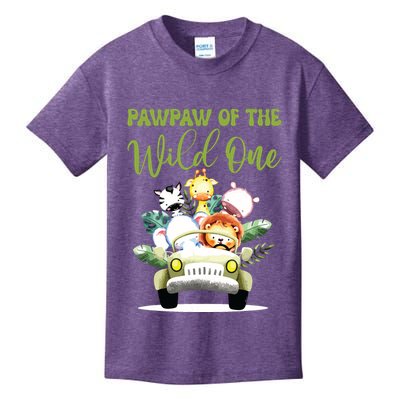 Pawpaw Of The Wild One 1st Birthday Safari Family Matching Kids T-Shirt