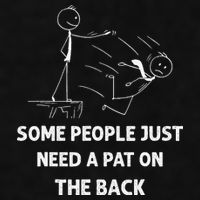 Pat On The Back Some People Just Need APat On The Back Funny Ladies PosiCharge Tri-Blend Wicking Tank