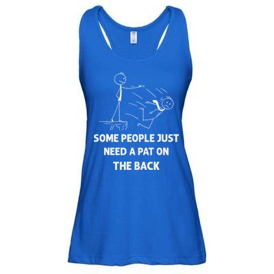 Pat On The Back Some People Just Need APat On The Back Funny Ladies Essential Flowy Tank