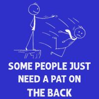 Pat On The Back Some People Just Need APat On The Back Funny 16 in Basic Backpack