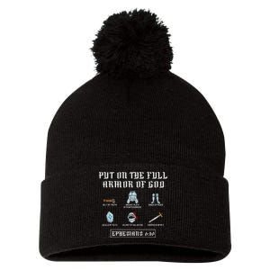 Put On The Full Armor Of God Funny Saying Christian Pom Pom 12in Knit Beanie