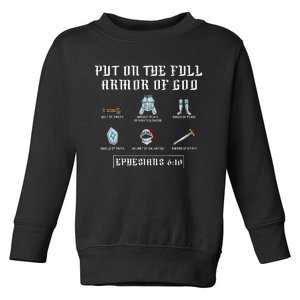 Put On The Full Armor Of God Funny Saying Christian Toddler Sweatshirt