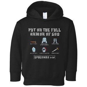 Put On The Full Armor Of God Funny Saying Christian Toddler Hoodie