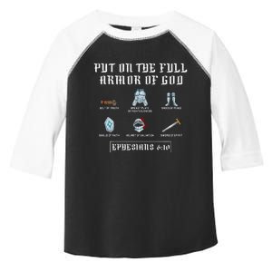 Put On The Full Armor Of God Funny Saying Christian Toddler Fine Jersey T-Shirt