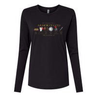 Put On The Full Armor Of God Shield Ephesians 611 Christian Womens Cotton Relaxed Long Sleeve T-Shirt