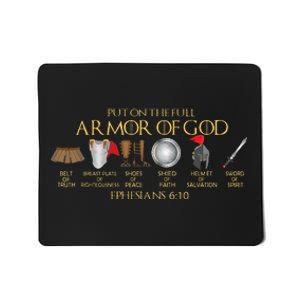 Put On The Full Armor Of God Shield Ephesians 611 Christian Mousepad