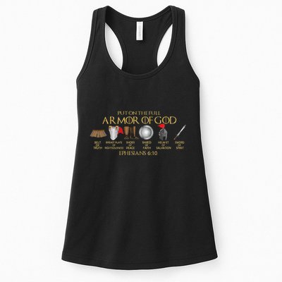 Put On The Full Armor Of God Shield Ephesians 611 Christian Womens Tank Top