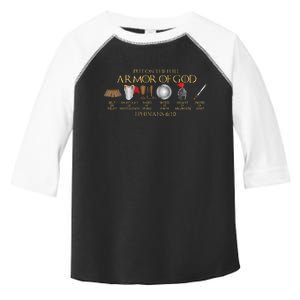 Put On The Full Armor Of God Shield Ephesians 611 Christian Toddler Fine Jersey T-Shirt