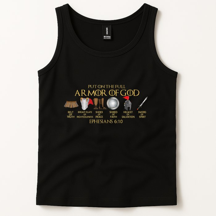 Put On The Full Armor Of God Shield Ephesians 611 Christian Tank Top