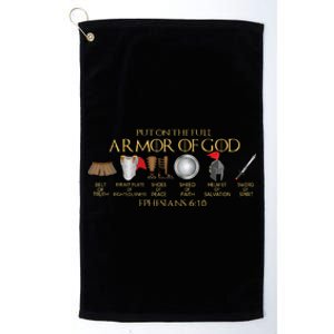 Put On The Full Armor Of God Shield Ephesians 611 Christian Platinum Collection Golf Towel