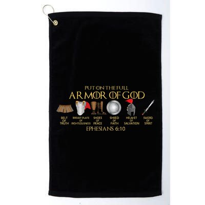 Put On The Full Armor Of God Shield Ephesians 611 Christian Golf Towel
