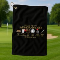 Put On The Full Armor Of God Shield Ephesians 611 Christian Golf Towel