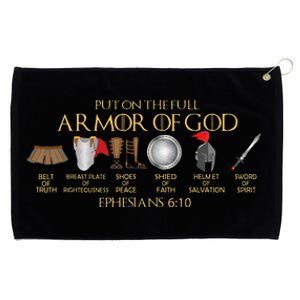 Put On The Full Armor Of God Shield Ephesians 611 Christian Grommeted Golf Towel