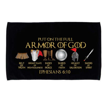 Put On The Full Armor Of God Shield Ephesians 611 Christian Microfiber Hand Towel