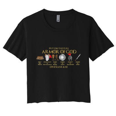 Put On The Full Armor Of God Shield Ephesians 611 Christian Crop Top