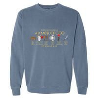Put On The Full Armor Of God Shield Ephesians 611 Christian Garment-Dyed Sweatshirt