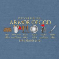 Put On The Full Armor Of God Shield Ephesians 611 Christian Garment-Dyed Sweatshirt