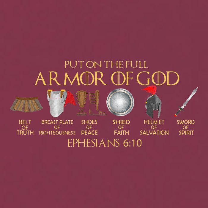 Put On The Full Armor Of God Shield Ephesians 611 Christian 16oz Travel Tumbler