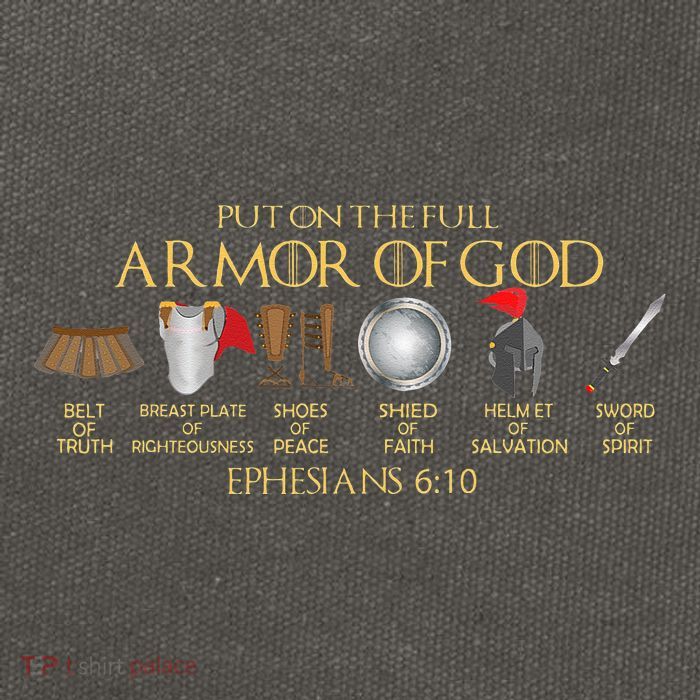 Put On The Full Armor Of God Shield Ephesians 611 Christian Cotton Canvas Backpack
