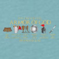 Put On The Full Armor Of God Shield Ephesians 611 Christian Sueded Cloud Jersey T-Shirt