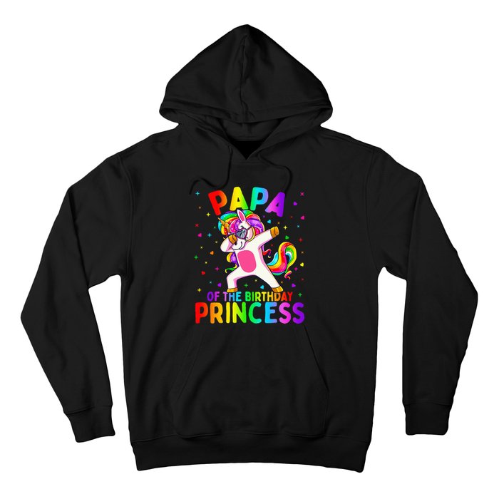 Papa of the Birthday Princess Dabbing Unicorn Hoodie