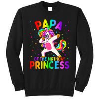 Papa of the Birthday Princess Dabbing Unicorn Sweatshirt