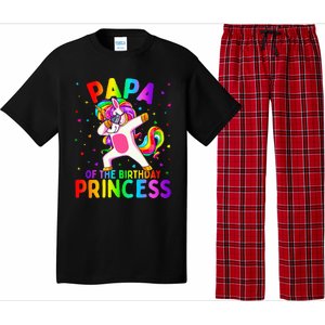 Papa of the Birthday Princess Dabbing Unicorn Pajama Set