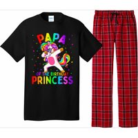 Papa of the Birthday Princess Dabbing Unicorn Pajama Set