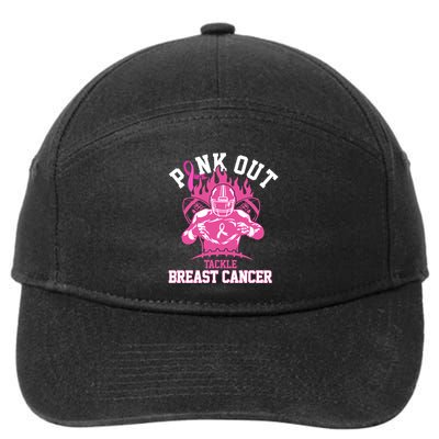 Pink Out Tackle Breast Cancer Awareness Football 7-Panel Snapback Hat