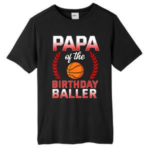 Papa Of The Birthday Boy Basketball Bday Celebration Tall Fusion ChromaSoft Performance T-Shirt