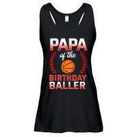 Papa Of The Birthday Boy Basketball Bday Celebration Ladies Essential Flowy Tank