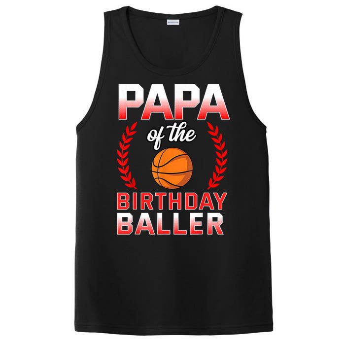 Papa Of The Birthday Boy Basketball Bday Celebration PosiCharge Competitor Tank