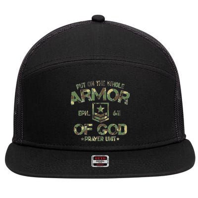 Put On The Spiritual Armor Of God Ephesians 7 Panel Mesh Trucker Snapback Hat