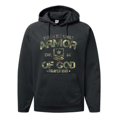 Put On The Spiritual Armor Of God Ephesians Performance Fleece Hoodie