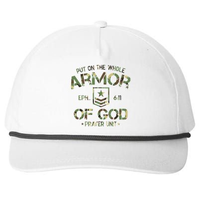 Put On The Spiritual Armor Of God Ephesians Snapback Five-Panel Rope Hat