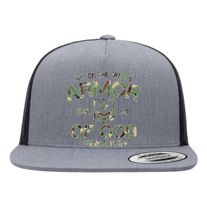 Put On The Spiritual Armor Of God Ephesians Flat Bill Trucker Hat