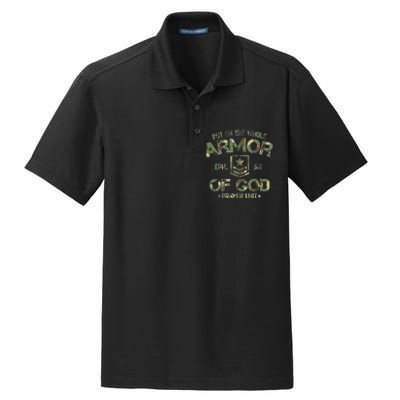 Put On The Spiritual Armor Of God Ephesians Dry Zone Grid Polo